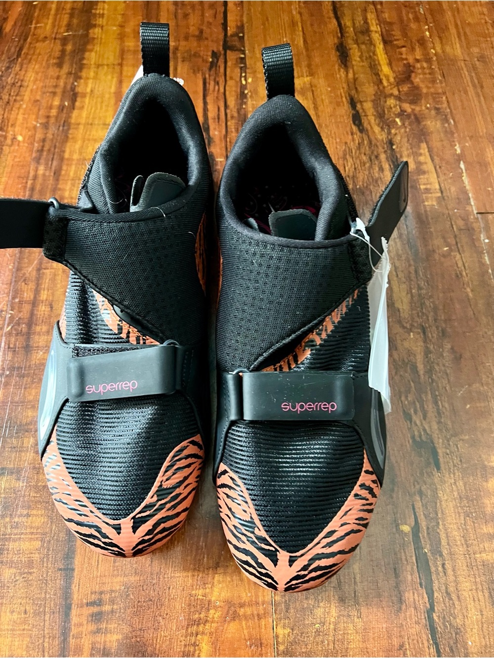 Nike SuperRep Women's Black with Orange Tiger-Print Training Shoes